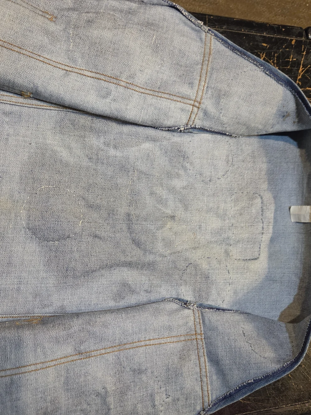 Vintage 70s Denim Vest With 11 Patches Masons Outdoor Hunting Fishing Large